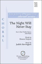 The Night Will Never Stay Two-Part choral sheet music cover